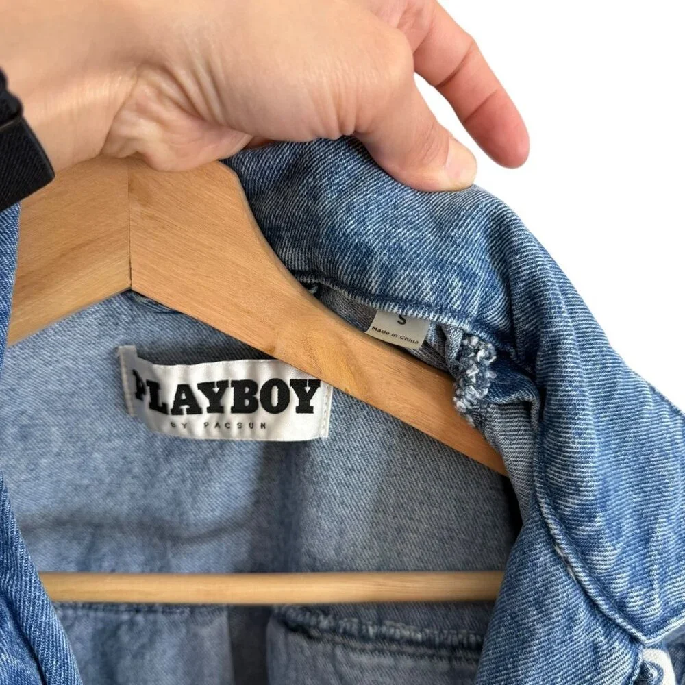 Playboy Pacsun Love Songs Saratoga‎ Festival 22 Denim Harrington Work Jacket S